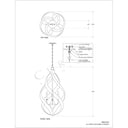 Currey & Company 9000-0321 Trephine 4 Light Chandelier in Contemporary Gold Leaf/Satin Black 5