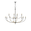 Currey & Company 9000-0331 Balladier 12 Light Chandelier in Hiroshi Gray/Contemporary Gold Leaf 3