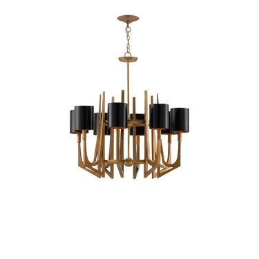 Currey & Company 9000-0332 Umberto 8 Light Chandelier in Brass 3