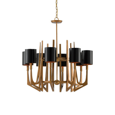 Currey & Company 9000-0332 Umberto 8 Light Chandelier in Brass 1