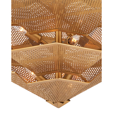 Currey & Company 9000-0359 Hanway 9 Light Chandelier in Antique Gold Leaf 3