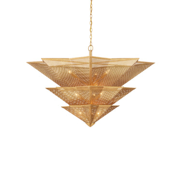 Currey & Company 9000-0359 Hanway 9 Light Chandelier in Antique Gold Leaf 1