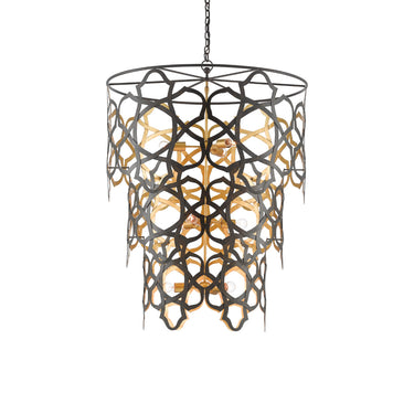 Currey & Company 9000-0381 Mauresque 9 Light Chandelier in Bronze Gold/Contemporary Gold Leaf 3