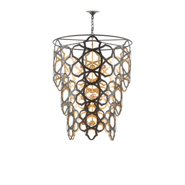 Currey & Company 9000-0381 Mauresque 9 Light Chandelier in Bronze Gold/Contemporary Gold Leaf 4