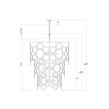 Currey & Company 9000-0381 Mauresque 9 Light Chandelier in Bronze Gold/Contemporary Gold Leaf 5