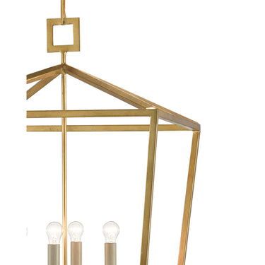 Currey & Company 9000-04-C Denison 4 Light Lantern in Contemporary Gold Leaf 2