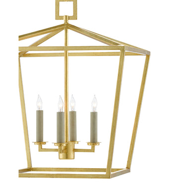 Currey & Company 9000-04-C Denison 4 Light Lantern in Contemporary Gold Leaf 6