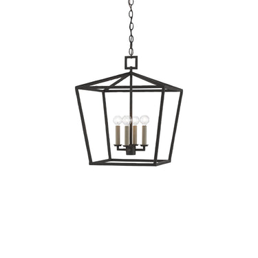 Currey & Company 9000-04-C1 Denison Black 4 Light Lantern in Mole Black 1