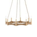 Currey & Company 9000-0402 Mallorca Chandelier in Natural/Dark Contemporary Gold Leaf 3