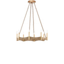 Currey & Company 9000-0402 Mallorca Chandelier in Natural/Dark Contemporary Gold Leaf 4