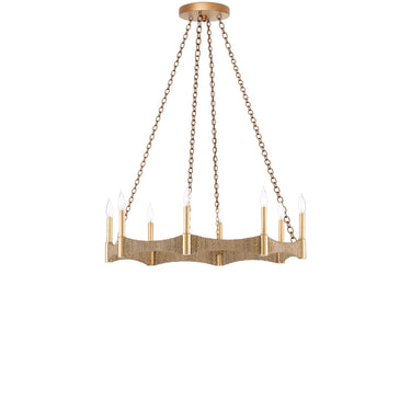 Currey & Company 9000-0402 Mallorca Chandelier in Natural/Dark Contemporary Gold Leaf 4