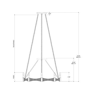 Currey & Company 9000-0402 Mallorca Chandelier in Natural/Dark Contemporary Gold Leaf 5