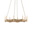Currey & Company 9000-0402 Mallorca Chandelier in Natural/Dark Contemporary Gold Leaf 1