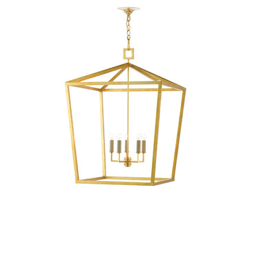 Currey & Company 9000-0404 Denison Grande 5 Light Lantern in Contemporary Gold Leaf 3