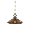 Currey & Company 9000-0407 Weybright Pendant in Vintage Brass 3