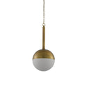 Currey & Company 9000-0419 Moonward Pendant in Antique Brass/Opaque White 4