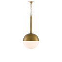 Currey & Company 9000-0419 Moonward Pendant in Antique Brass/Opaque White 5