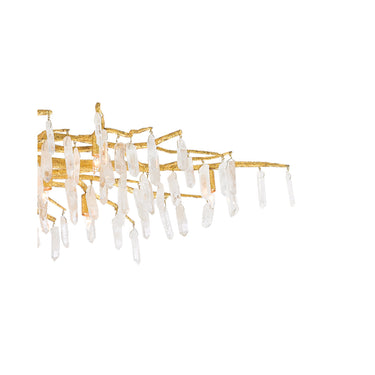 Currey & Company 9000-0423 Forest 14 Light Semi-Flush in Washed Lucerne Gold/Natural 2