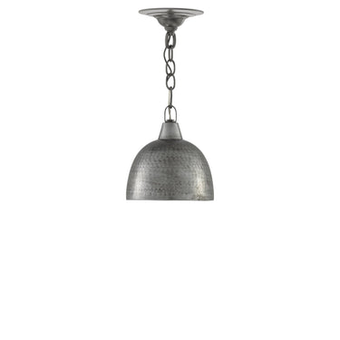 Currey & Company 9000-0426 Earthshine Steel Small Pendant in Blackened Steel 4