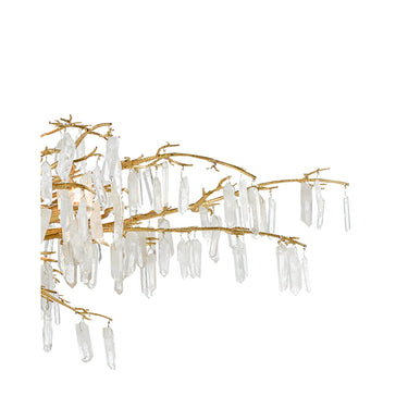 Currey & Company 9000-0438 Forest Dawn 8 Light Chandelier in Washed Lucerne Gold/Natural 2