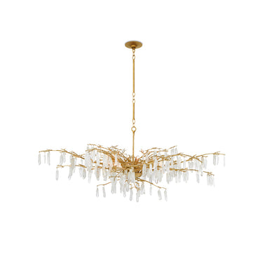 Currey & Company 9000-0438 Forest Dawn 8 Light Chandelier in Washed Lucerne Gold/Natural 4