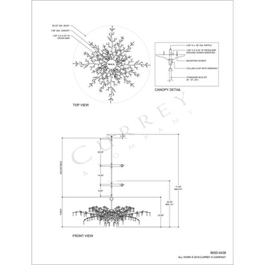 Currey & Company 9000-0438 Forest Dawn 8 Light Chandelier in Washed Lucerne Gold/Natural 7