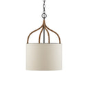 Currey & Company 9000-0445 Dunning Pendant in Blacksmith/Natural 4