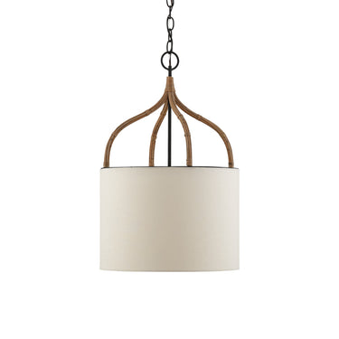 Currey & Company 9000-0445 Dunning Pendant in Blacksmith/Natural 4