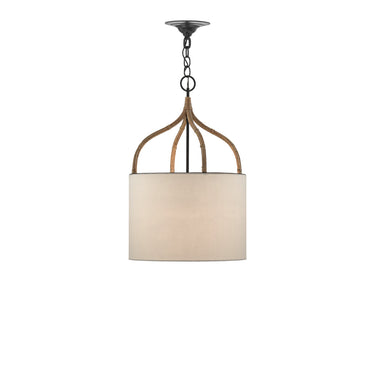Currey & Company 9000-0445 Dunning Pendant in Blacksmith/Natural 5