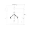 Currey & Company 9000-0445 Dunning Pendant in Blacksmith/Natural 6