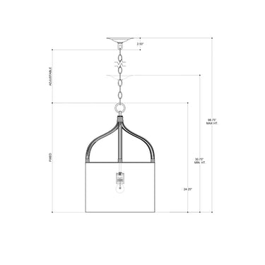 Currey & Company 9000-0445 Dunning Pendant in Blacksmith/Natural 6