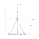 Currey & Company 9000-0461 Serpentina 9 Light Chandelier in Antique Black 5