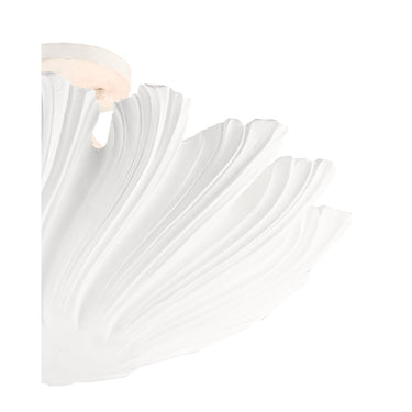 Currey & Company 9000-0466 Hadley Semi-Flush in Gesso White 2