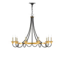 Currey & Company 9000-0474 Hanlon 10 Light Chandelier in Washed Black/Contemporary Gold Leaf 5