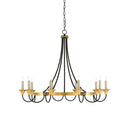 Currey & Company 9000-0474 Hanlon 10 Light Chandelier in Washed Black/Contemporary Gold Leaf 1