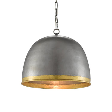 Currey & Company 9000-0477 Matute Pendant in Pewter/Polished Brass 1