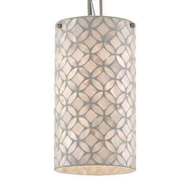 Currey & Company 9000-0490 Ellison Pendant in Pearl/Antique Silver Leaf 2