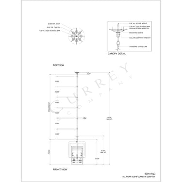 Currey & Company 9000-05 Middleton Small 8 Light Chandelier 5