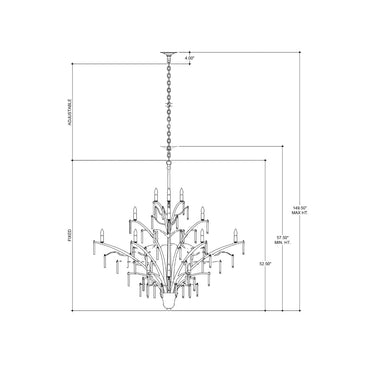Currey & Company 9000-0508 Raux 21 Light Chandelier in Contemporary Silver Leaf/Natural 4