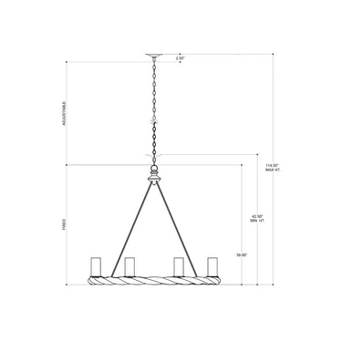 Currey & Company 9000-0511 Orson 8 Light Chandelier in Light Mole 6