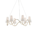 Currey & Company 9000-0526 Kadir 6 Light Chandelier in Silver Granello 3