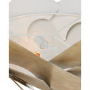 Currey & Company 9000-0549 Artiste 3 Light Chandelier in Silver Leaf 3