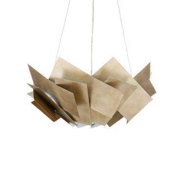 Currey & Company 9000-0549 Artiste 3 Light Chandelier in Silver Leaf 4