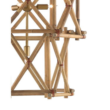 Currey & Company 9000-0554 Kingali Grande 10 Light Chandelier in Natural/New Brass 2