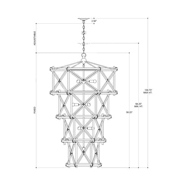 Currey & Company 9000-0554 Kingali Grande 10 Light Chandelier in Natural/New Brass 5