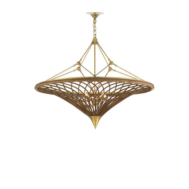 Currey & Company 9000-0560 Gaborone 4 Light Chandelier in Natural/Contemporary Gold Leaf 4