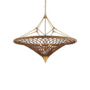 Currey & Company 9000-0560 Gaborone 4 Light Chandelier in Natural/Contemporary Gold Leaf 1