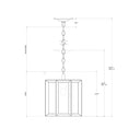 Currey & Company 9000-0574 Daze Pendant in Antique Brass/White 4