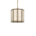 Currey & Company 9000-0574 Daze Pendant in Antique Brass/White 1
