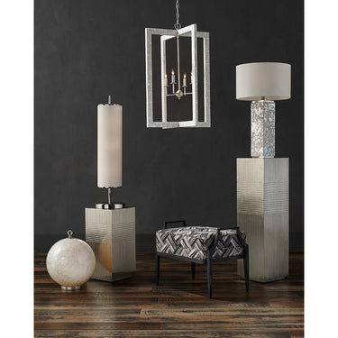 Currey & Company 9000-0575 Arietta Chandelier in Mother of Pearl/Contemporary Silver Leaf 7